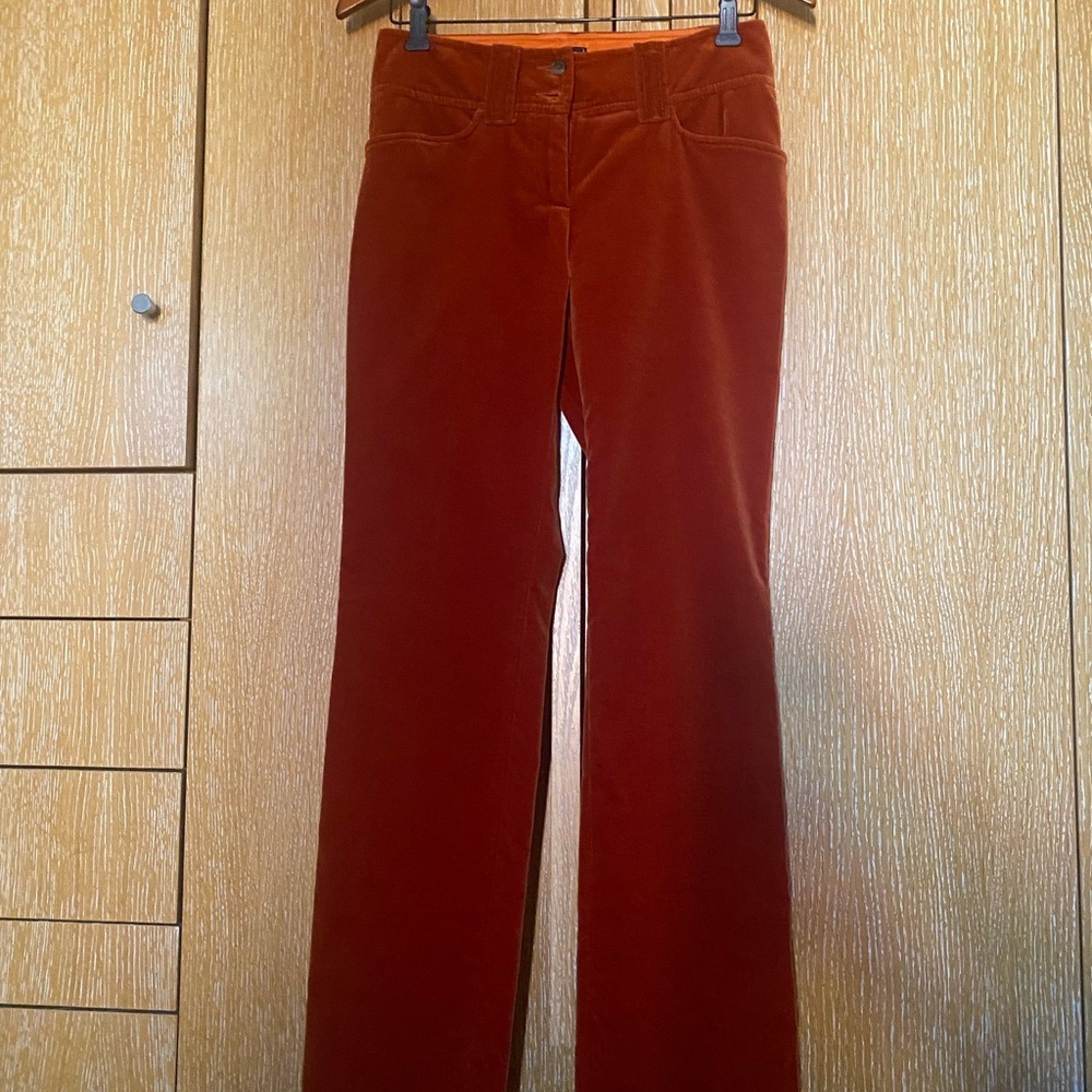 BURNT ORANGE VELVET ETRO MILANO PANTS
